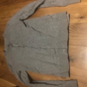 Grey J. Crew matching cardigan sweater set